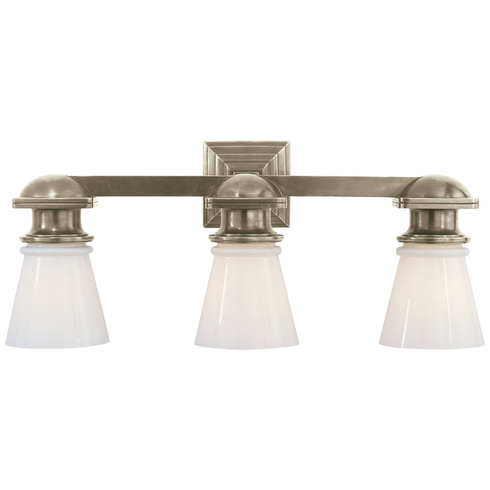 Visual Comfort Signature SL 2153AN-WG Three Light Wall Sconce, Antique Nickel