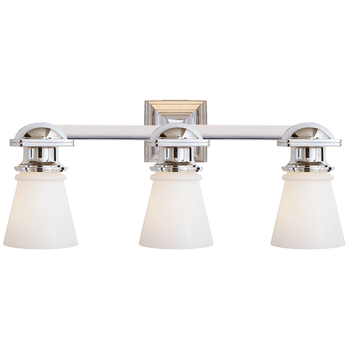 Visual Comfort Signature SL 2153PN-WG Three Light Wall Sconce, Polished Nickel