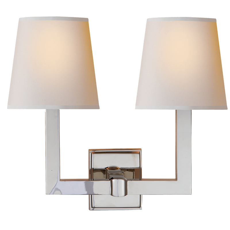 Visual Comfort Signature SL 2820PN-NP Two Light Wall Sconce, Polished Nickel