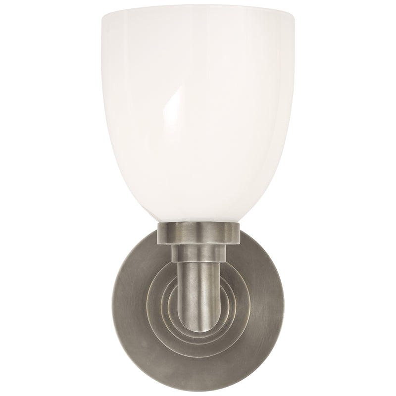 Visual Comfort Signature SL 2841AN-WG One Light Bath Sconce, Antique Nickel