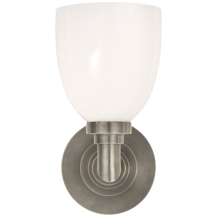 Visual Comfort Signature SL 2841AN-WG One Light Bath Sconce, Antique Nickel