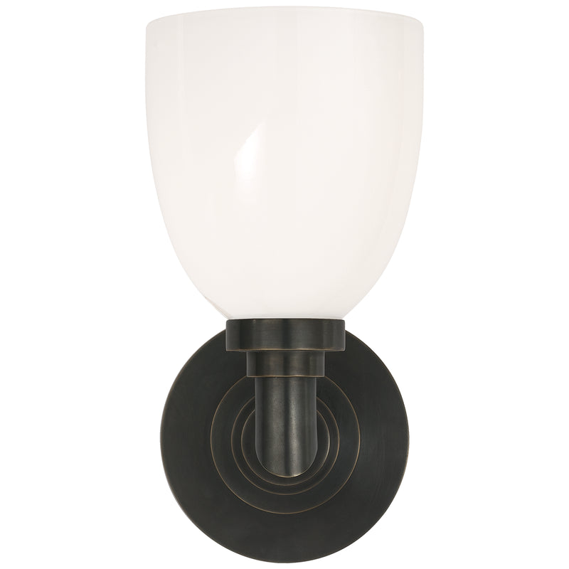 Visual Comfort Signature SL 2841BZ-WG One Light Bath Sconce, Bronze