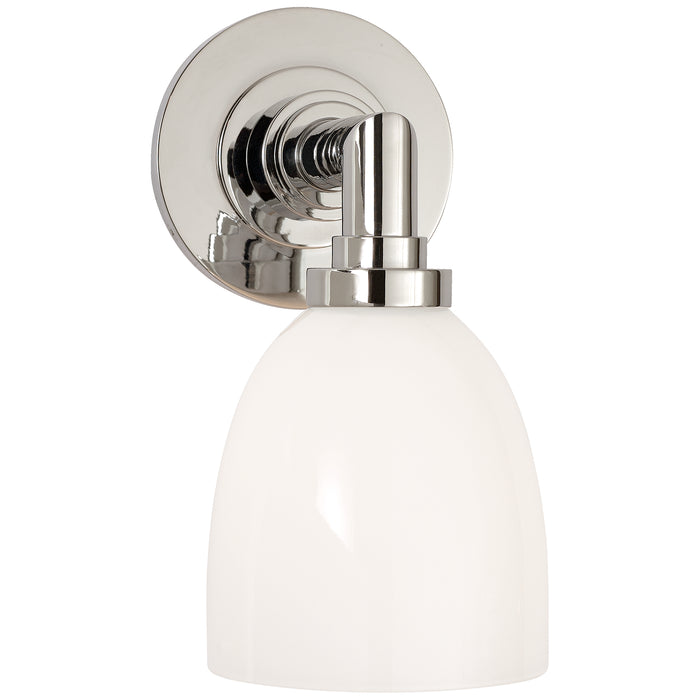 Visual Comfort Signature SL 2841PN-WG One Light Bath Sconce, Polished Nickel