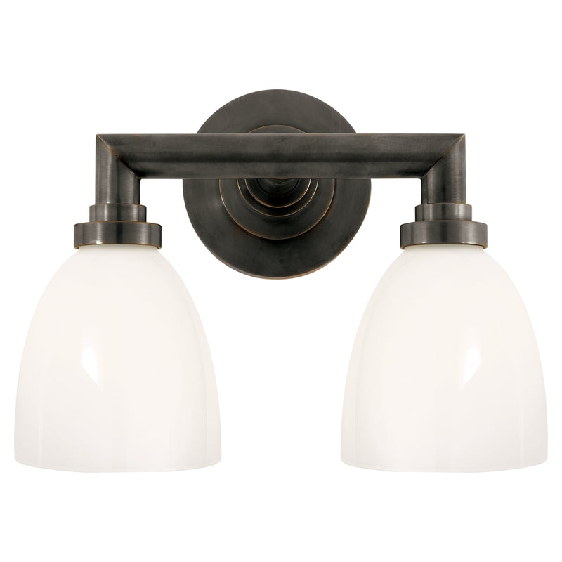 Visual Comfort Signature SL 2842BZ-WG Two Light Bath Sconce, Bronze
