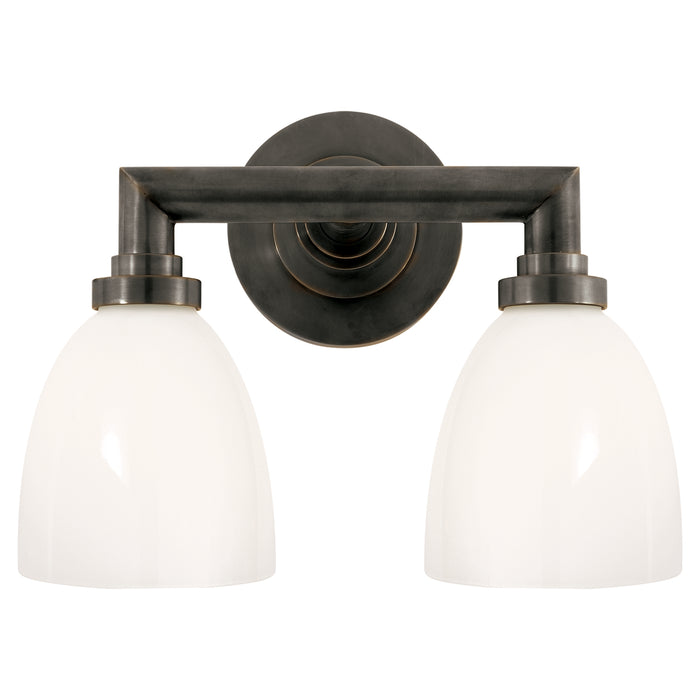Visual Comfort Signature SL 2842BZ-WG Two Light Bath Sconce, Bronze
