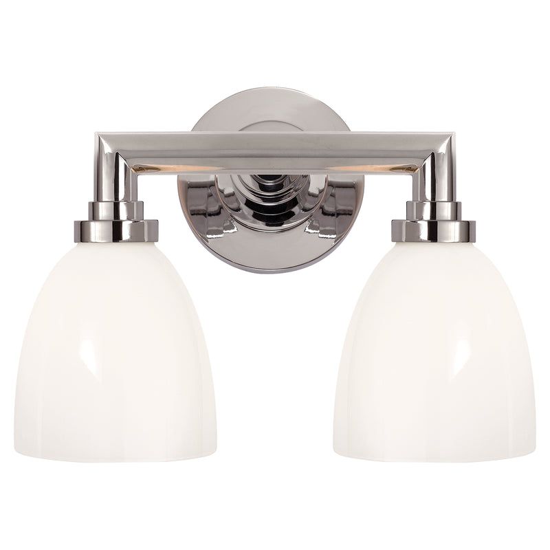 Visual Comfort Signature SL 2842CH-WG Two Light Bath Sconce, Chrome
