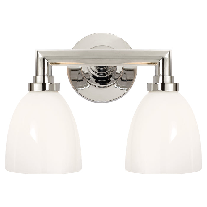 Visual Comfort Signature SL 2842PN-WG Two Light Bath Sconce, Polished Nickel