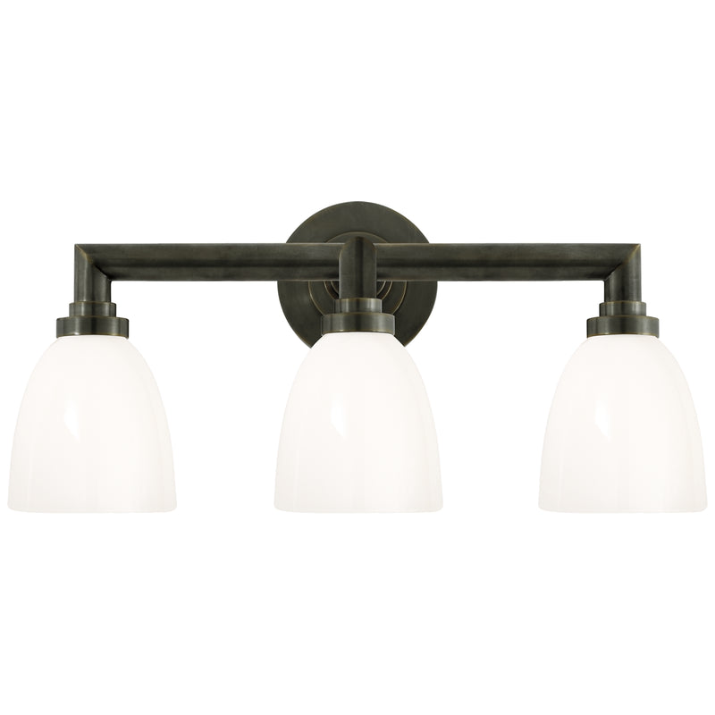 Visual Comfort Signature SL 2843BZ-WG Three Light Bath Sconce, Bronze
