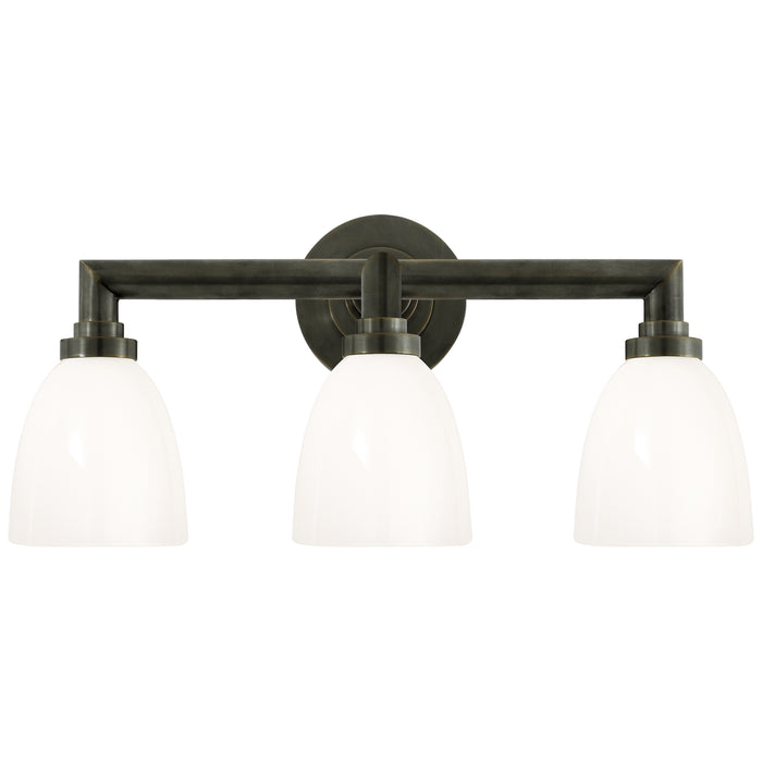 Visual Comfort Signature SL 2843BZ-WG Three Light Bath Sconce, Bronze