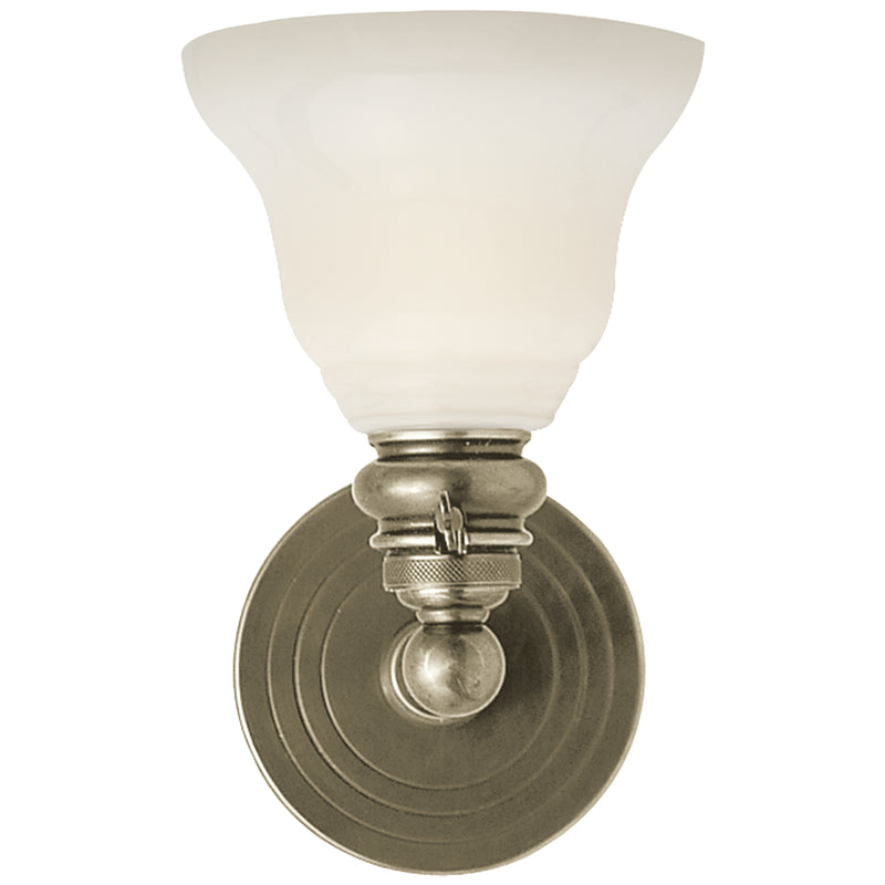 Visual Comfort Signature SL 2931AN/SLEG-WG One Light Wall Sconce, Antique Nickel