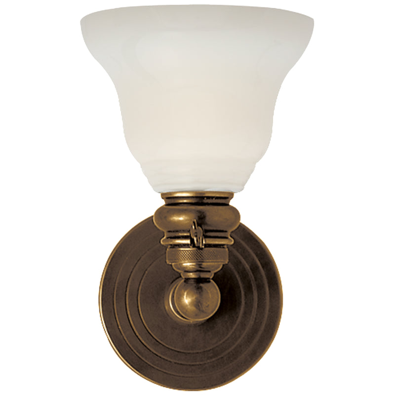 Visual Comfort Signature SL 2931HAB/SLEG-WG One Light Wall Sconce, Hand-Rubbed Antique Brass