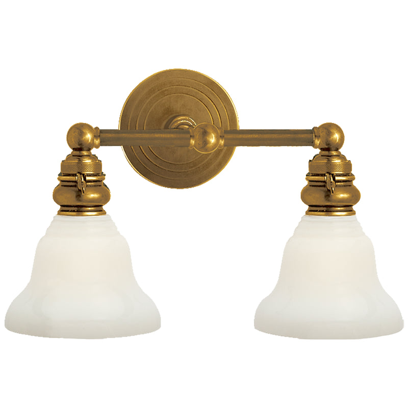 Visual Comfort Signature SL 2932HAB/SLEG-WG Two Light Wall Sconce, Hand-Rubbed Antique Brass