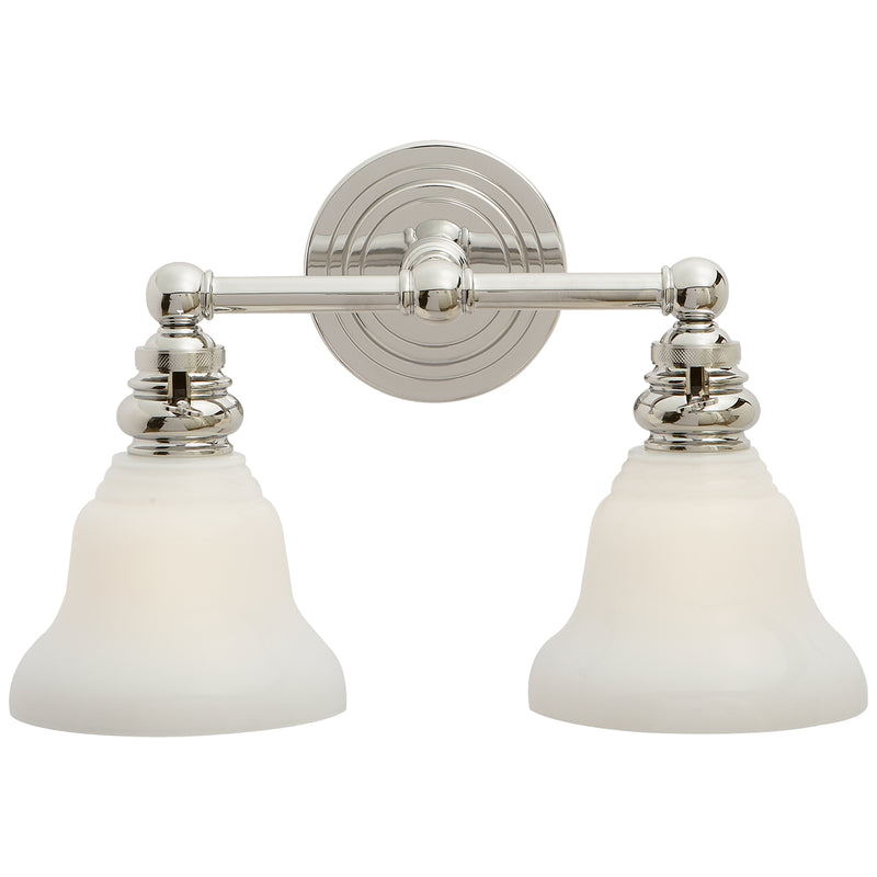 Visual Comfort Signature SL 2932PN/SLEG-WG Two Light Wall Sconce, Polished Nickel