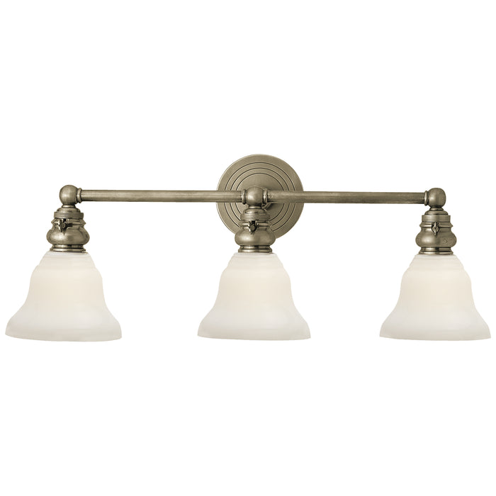 Visual Comfort Signature SL 2933AN/SLEG-WG Three Light Wall Sconce, Antique Nickel
