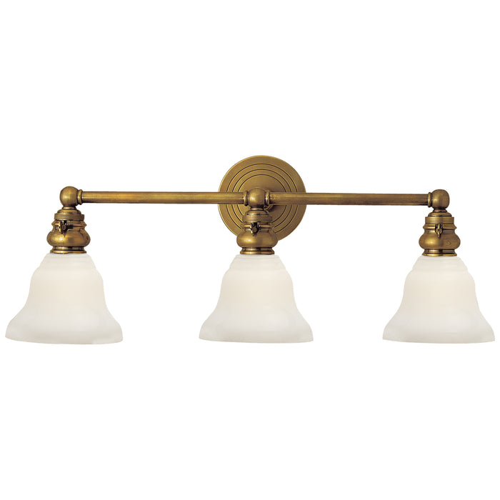 Visual Comfort Signature SL 2933HAB/SLEG-WG Three Light Wall Sconce, Hand-Rubbed Antique Brass