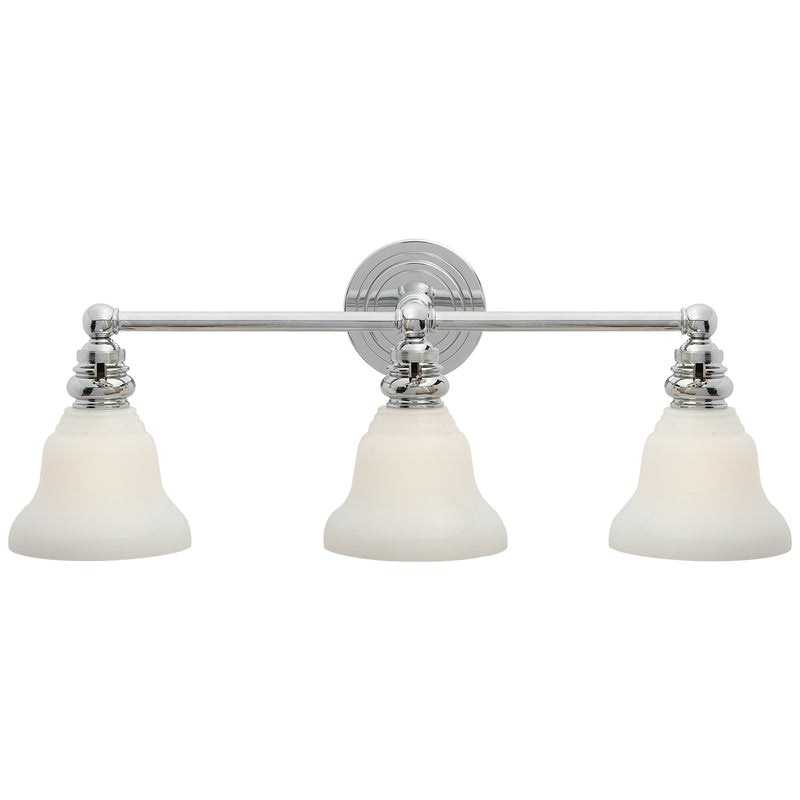 Visual Comfort Signature SL 2933PN/SLEG-WG Three Light Wall Sconce, Polished Nickel
