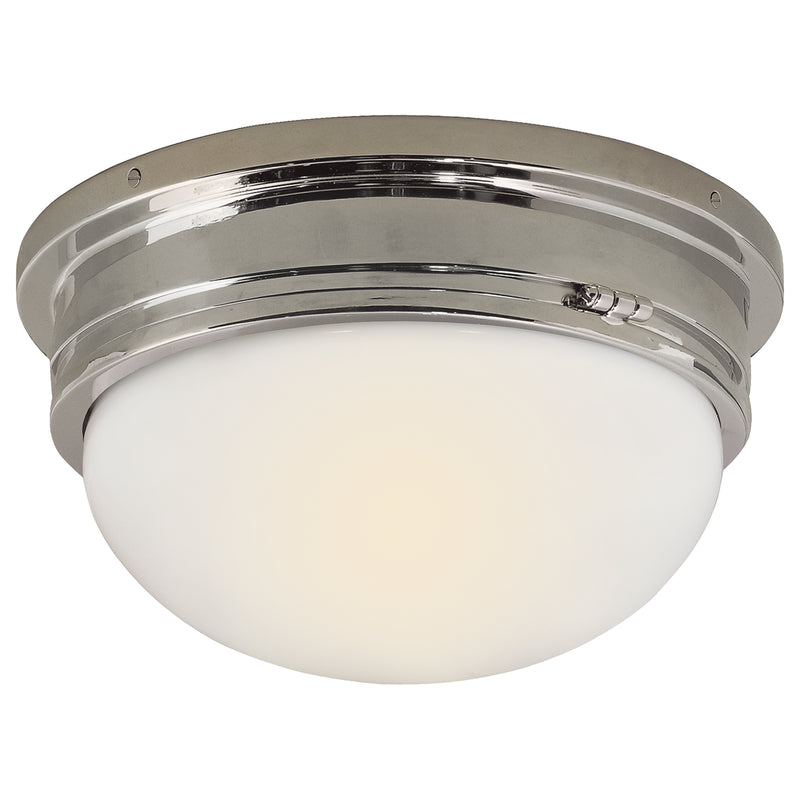 Visual Comfort Signature SL 4002PN-WG Two Light Flush Mount, Polished Nickel