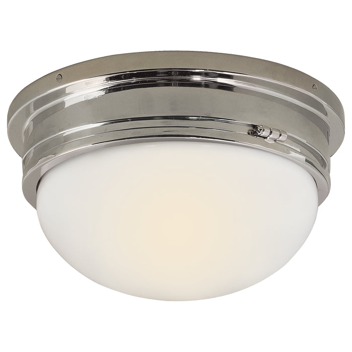 Visual Comfort Signature SL 4002PN-WG Two Light Flush Mount, Polished Nickel