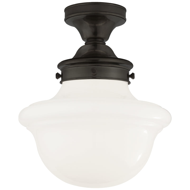 Visual Comfort Signature SL 4121BZ-WG One Light Flush Mount, Bronze
