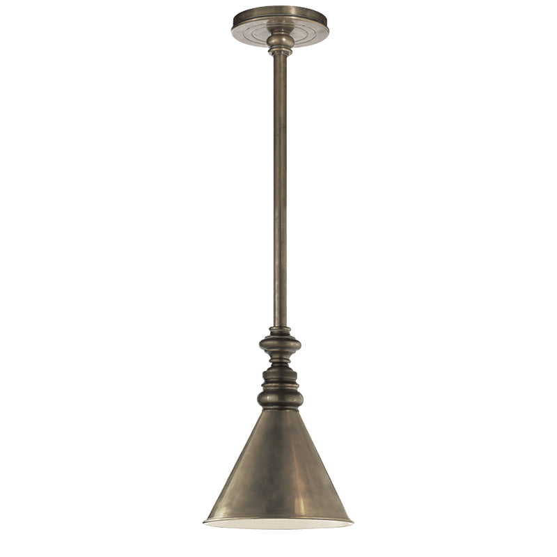Visual Comfort Signature SL 5125AN/SLD-AN One Light Pendant, Antique Nickel