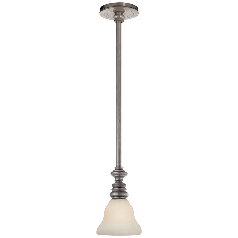 Visual Comfort Signature SL 5125AN/SLEG-WG One Light Pendant, Antique Nickel