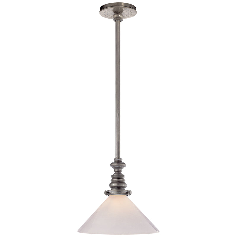 Visual Comfort Signature SL 5125AN-WG1 One Light Pendant, Antique Nickel