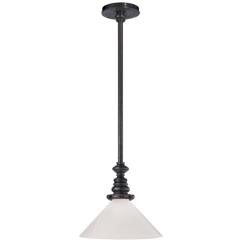Visual Comfort Signature SL 5125BZ-WG1 One Light Pendant, Bronze