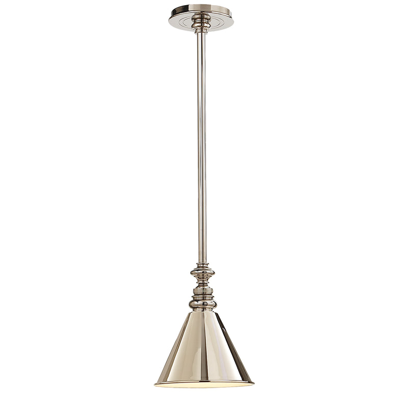 Visual Comfort Signature SL 5125PN/SLD-PN One Light Pendant, Polished Nickel