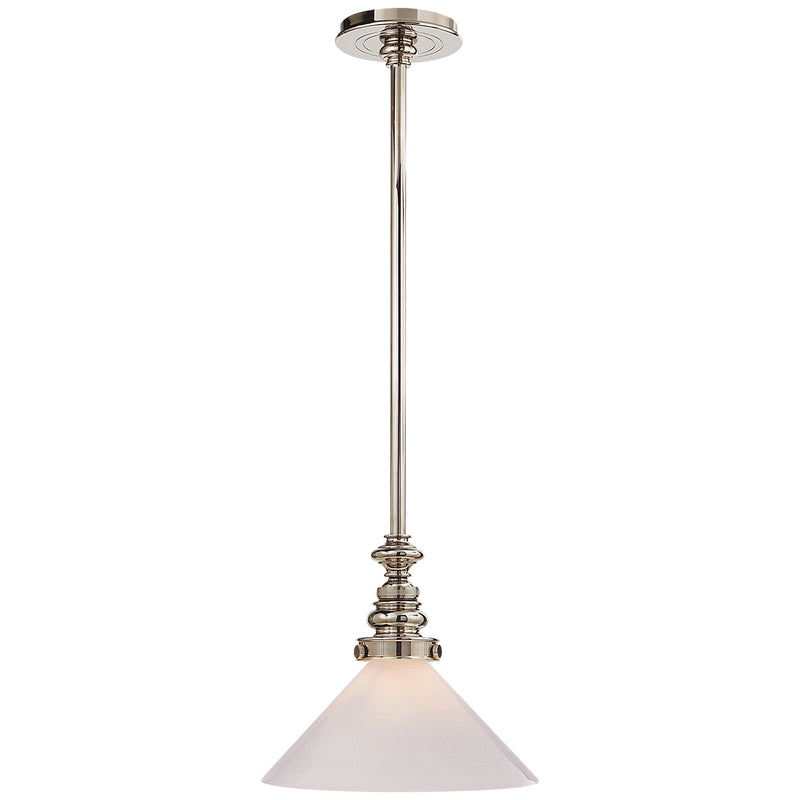 Visual Comfort Signature SL 5125PN-WG1 One Light Pendant, Polished Nickel