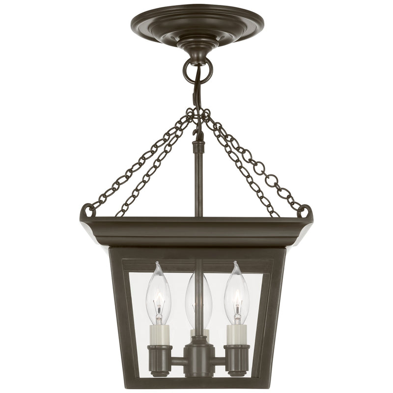 Visual Comfort Signature SL 5870BZ Three Light Semi-Flush Mount, Bronze