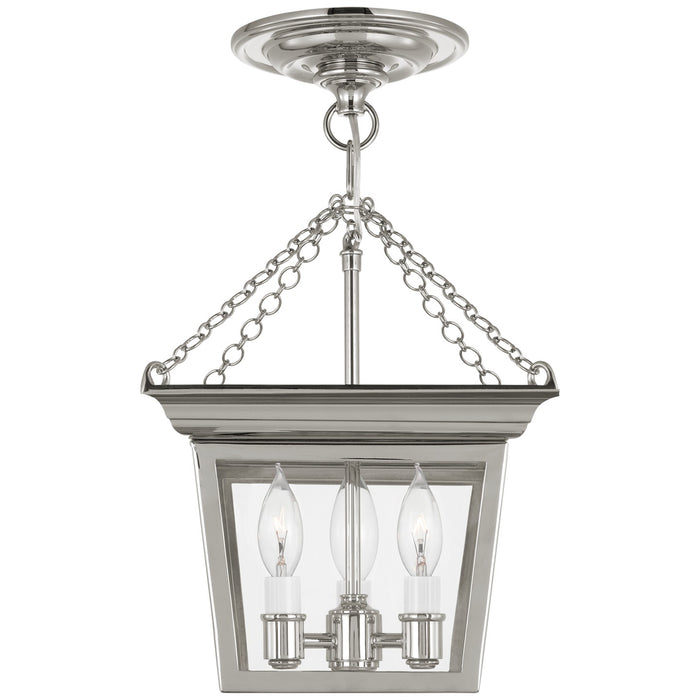 Visual Comfort Signature SL 5870PN Three Light Semi-Flush Mount, Polished Nickel