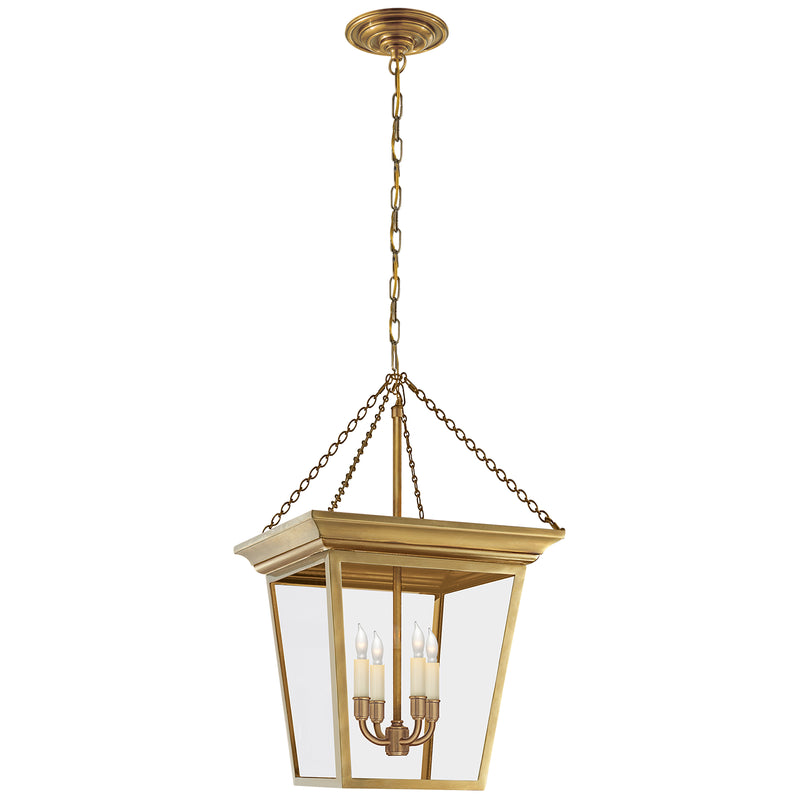 Visual Comfort Signature SL 5871HAB Four Light Lantern, Hand-Rubbed Antique Brass