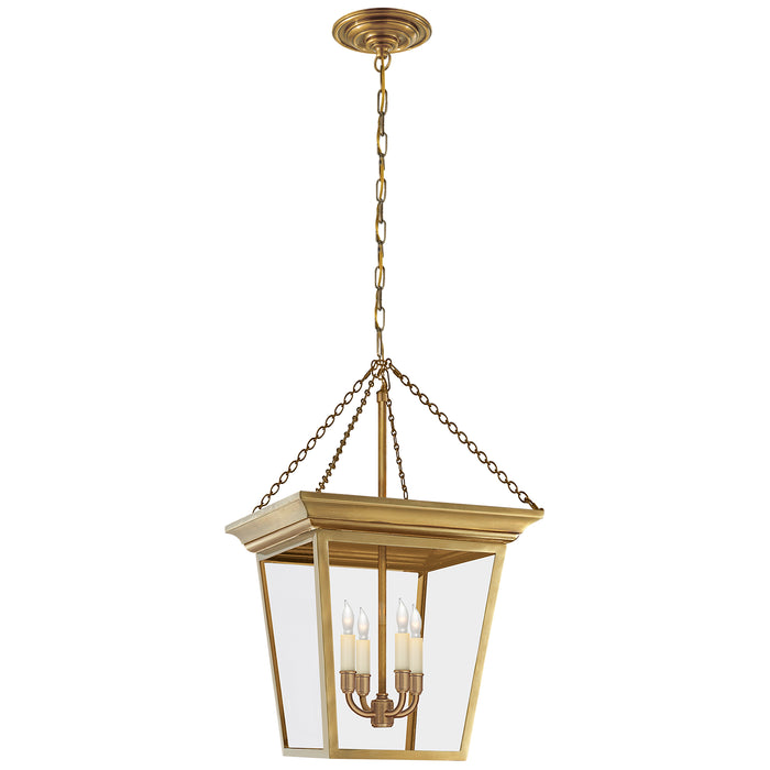 Visual Comfort Signature SL 5871HAB Four Light Lantern, Hand-Rubbed Antique Brass