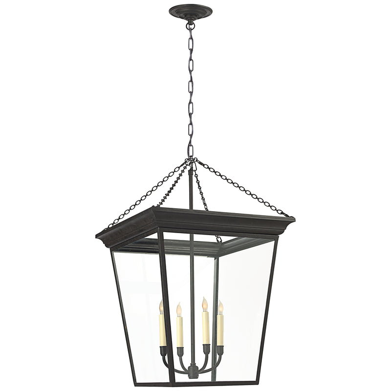 Visual Comfort Signature SL 5872BR Four Light Lantern, Blackened Rust