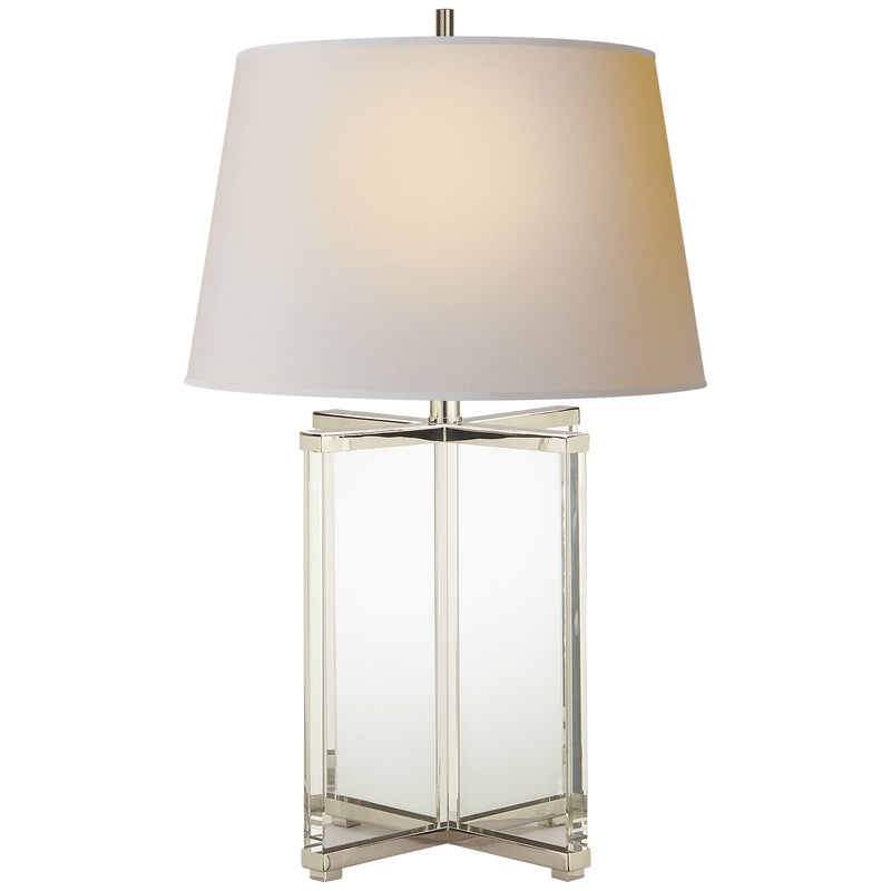 Visual Comfort Signature SP 3005CG-NP One Light Table Lamp, Crystal