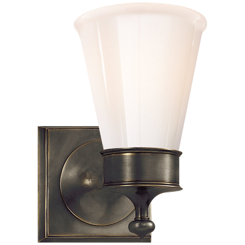 Visual Comfort Signature SS 2001BZ-WG One Light Wall Sconce, Bronze