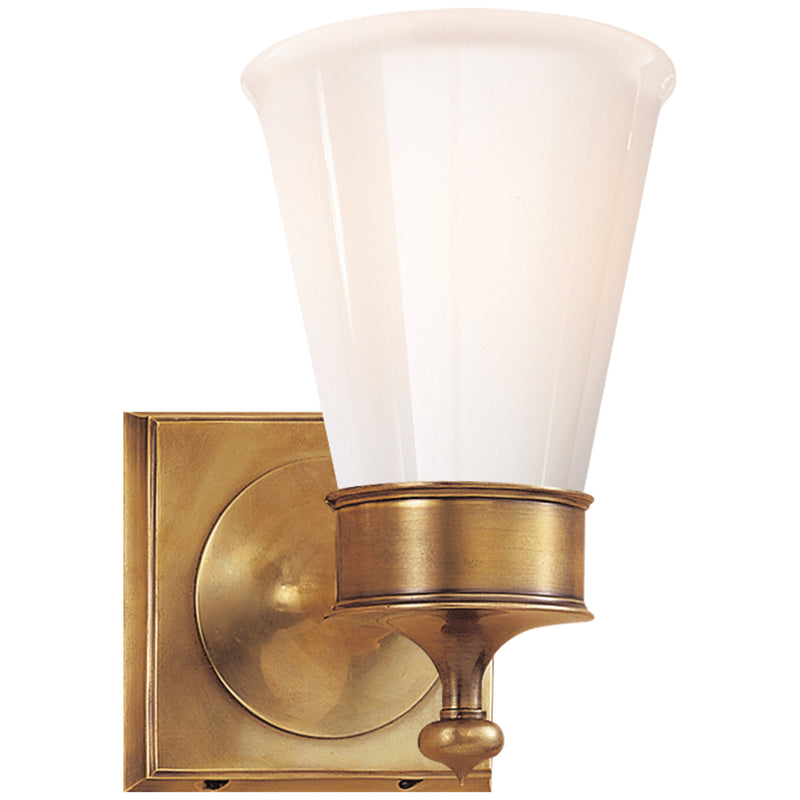 Visual Comfort Signature SS 2001HAB-WG One Light Wall Sconce, Hand-Rubbed Antique Brass