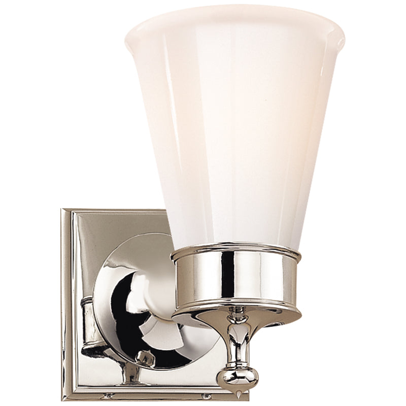Visual Comfort Signature SS 2001PN-WG One Light Wall Sconce, Polished Nickel