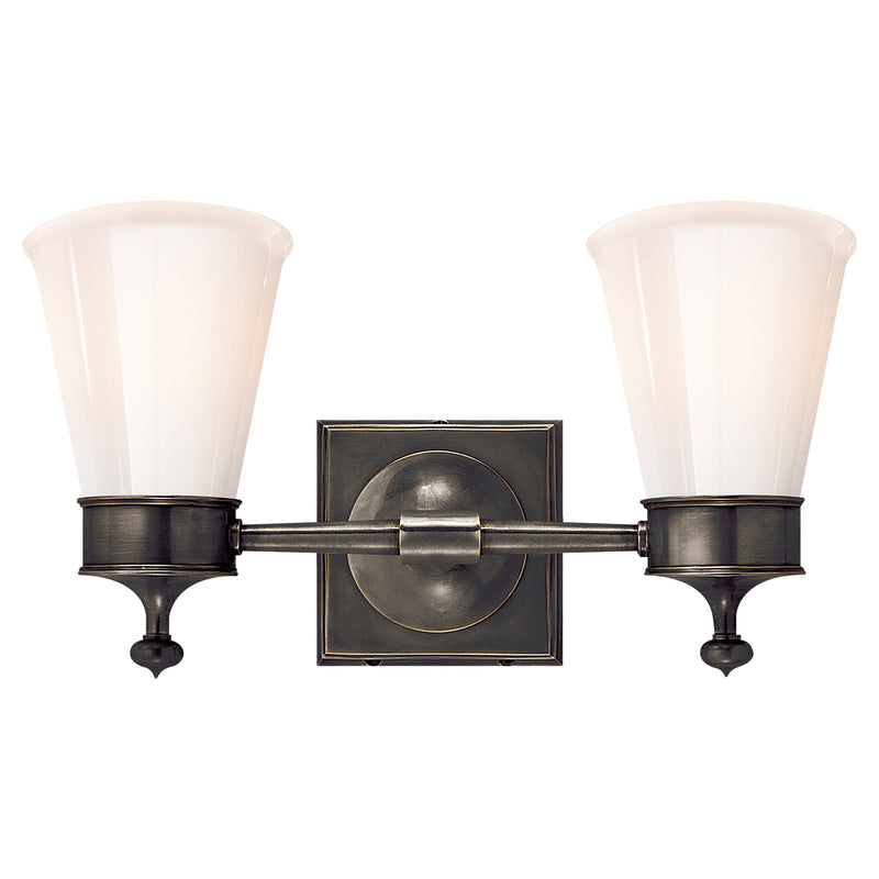 Visual Comfort Signature SS 2002BZ-WG Two Light Wall Sconce, Bronze