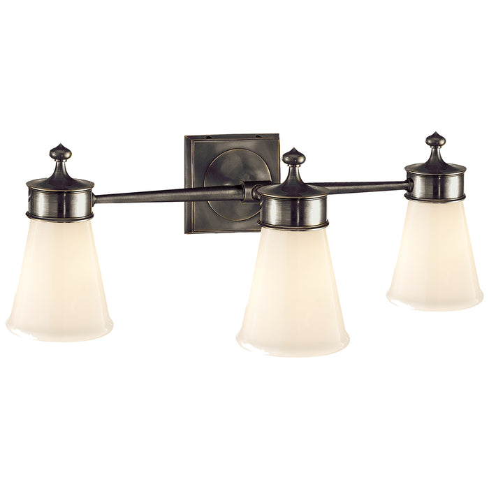Visual Comfort Signature SS 2003BZ-WG Three Light Wall Sconce, Bronze