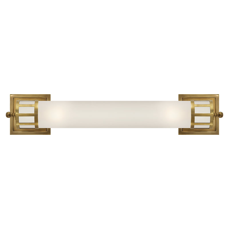 Visual Comfort Signature SS 2014HAB-FG Two Light Wall Sconce, Hand-Rubbed Antique Brass
