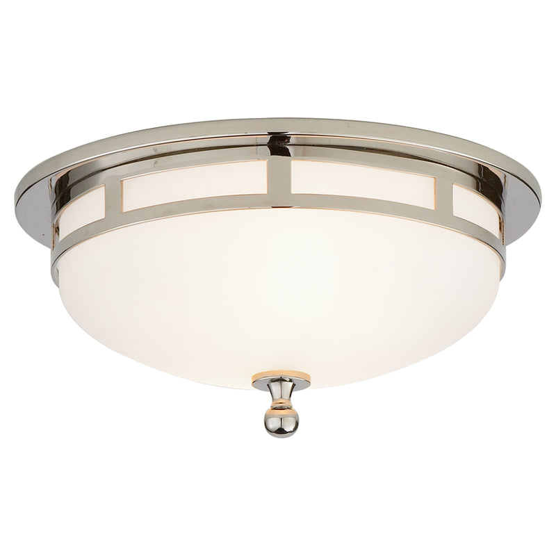 Visual Comfort Signature SS 4010PN-FG Two Light Flush Mount, Polished Nickel