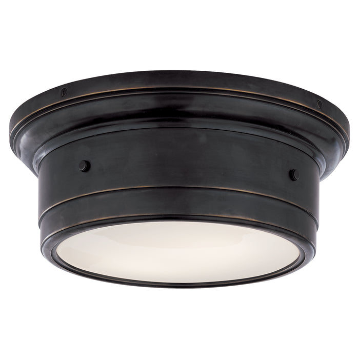 Visual Comfort Signature SS 4015BZ-WG Two Light Flush Mount, Bronze