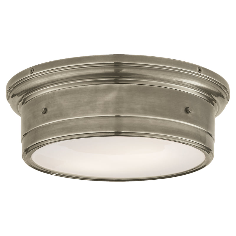 Visual Comfort Signature SS 4016AN-WG Two Light Flush Mount, Antique Nickel