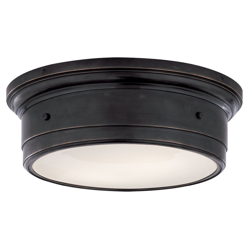 Visual Comfort Signature SS 4016BZ-WG Two Light Flush Mount, Bronze