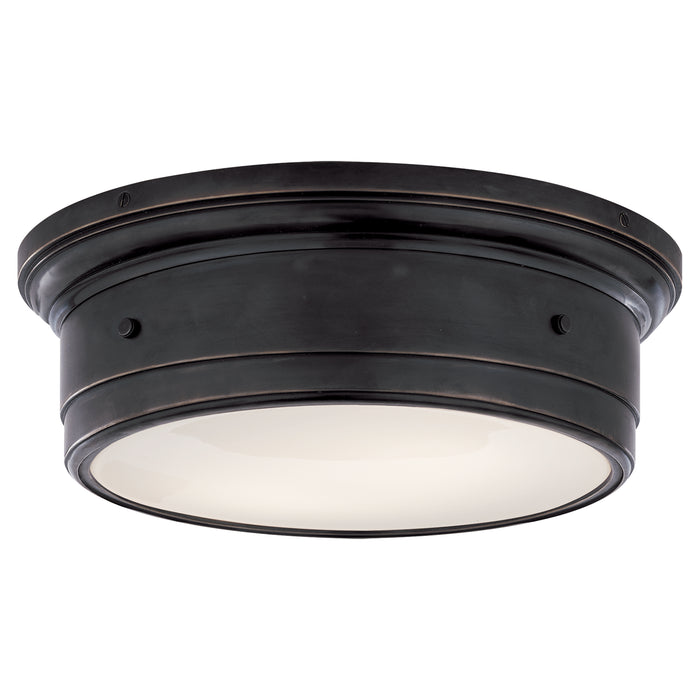Visual Comfort Signature SS 4016BZ-WG Two Light Flush Mount, Bronze