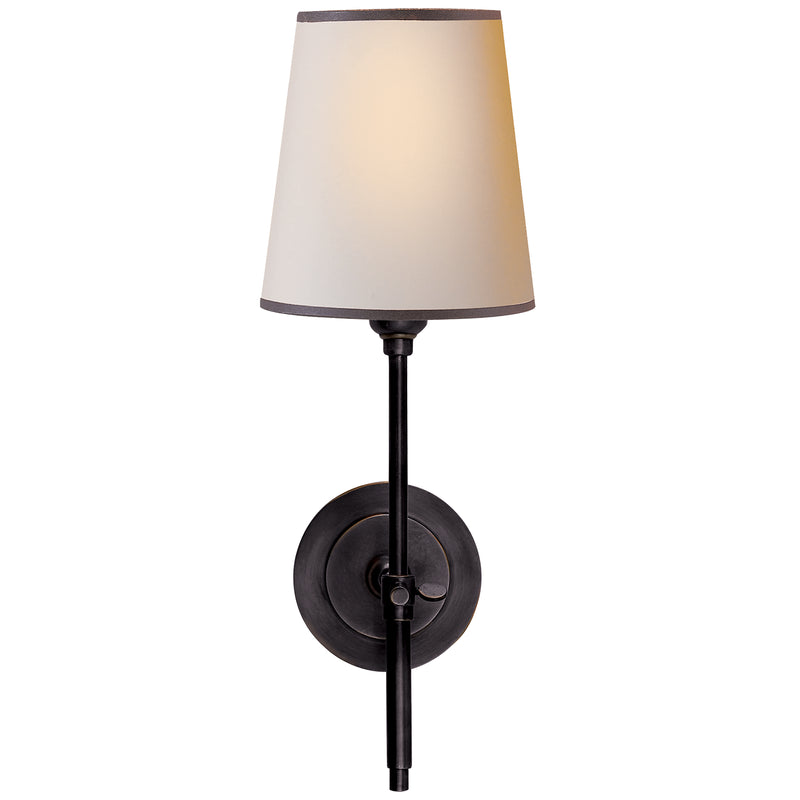 Visual Comfort Signature TOB 2002BZ-NP/BT One Light Wall Sconce, Bronze