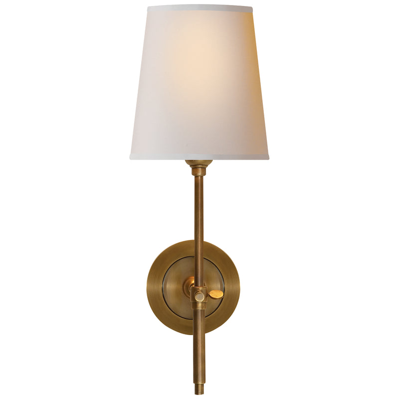 Visual Comfort Signature TOB 2002HAB-NP One Light Wall Sconce, Hand-Rubbed Antique Brass