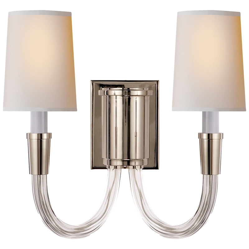 Visual Comfort Signature TOB 2033PN-NP Two Light Wall Sconce, Polished Nickel