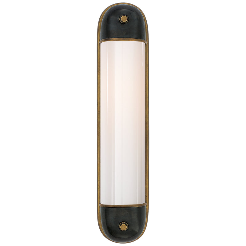 Visual Comfort Signature TOB 2062BZ/HAB-WG Two Light Wall Sconce, Bronze with Antique Brass